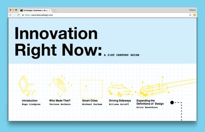 A web version of the Innovation Right Now magazine placed in a browser"